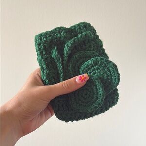 Handmade Green Crochet Bath Set